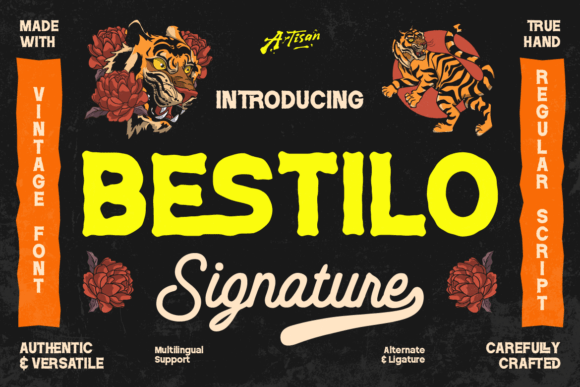 Bestilo Signature Duo: A Handcrafted Display Typeface for Digital Design