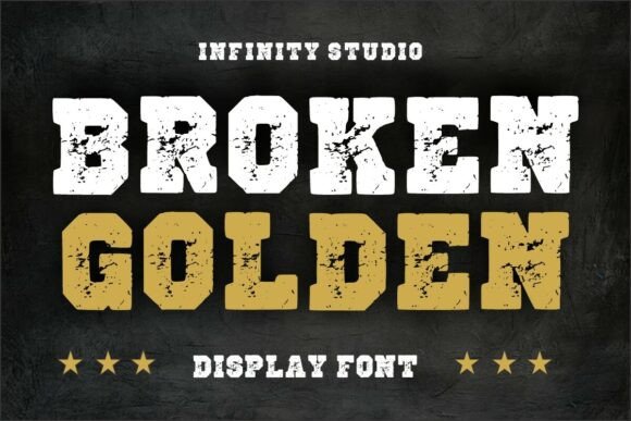 Broken Golden: A Bold Display Font for Editorial Design