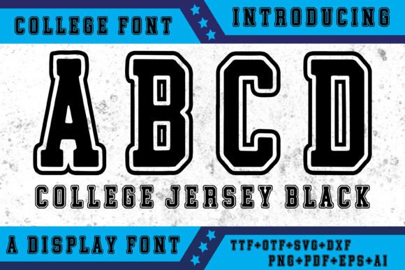 College Jersey Black: A Display Font That Energizes Web Headers