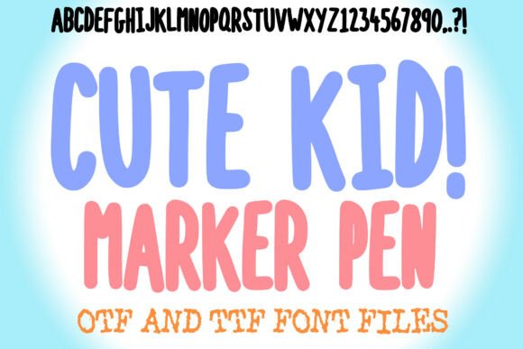 Cute Kid Marker Pen: A Playful Typeface for Editorial Design