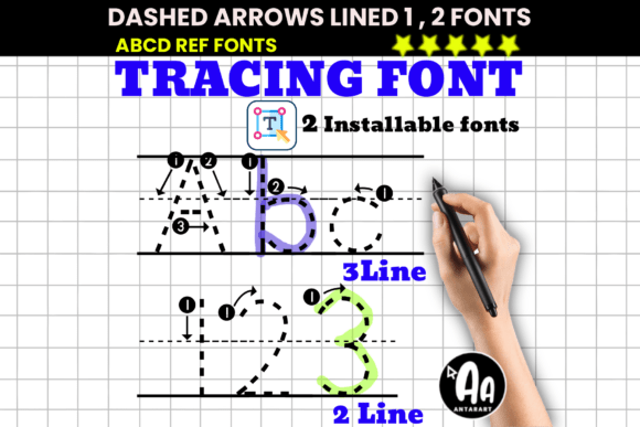 Dashed Arrows Lined Duo: A Display Font Built for Editorial Clarity