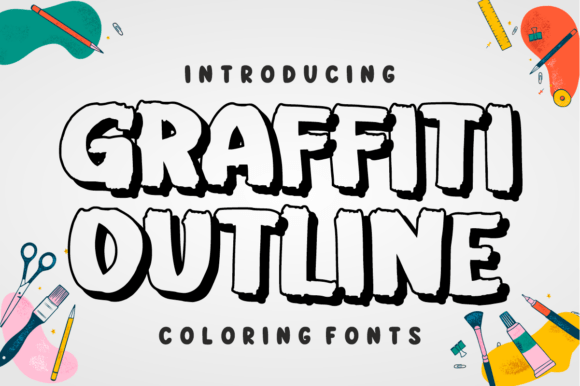 Graffiti Outline: A Bold Display Font for Crafters and Makers
