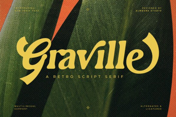 Graville: A Retro Script Serif for Editorial Design