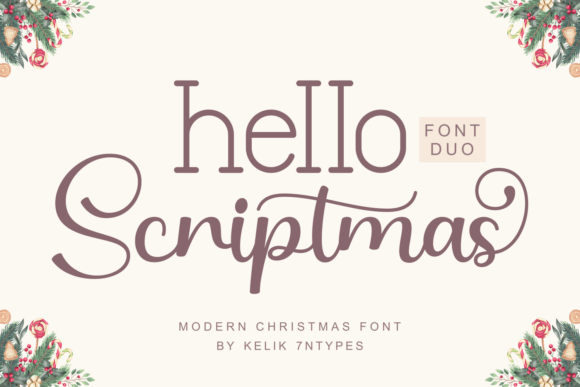 Hello Scriptmas Duo Font: A Festive Display Typeface for Web