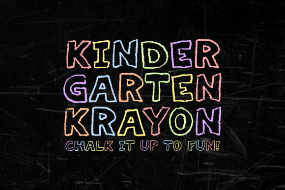 Kindergarten Krayon: A Playful Font for Editorial Design