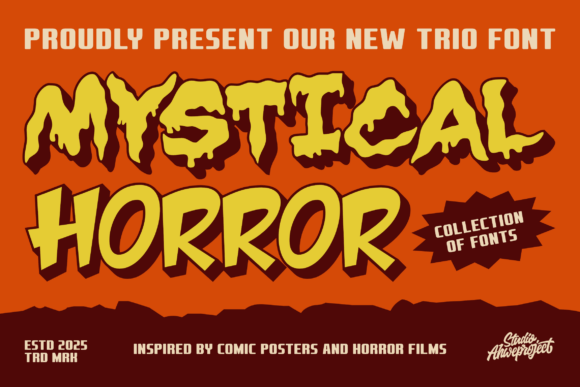 Mystical Horror Trio: A Display Font for Digital Headlines