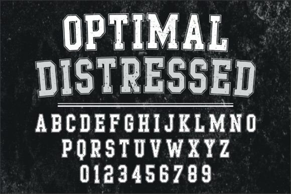 Optimal Distressed: A Grunge Display Font for Bold Branding