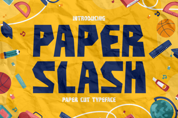 Paper Slash Typeface for Handmade Creators