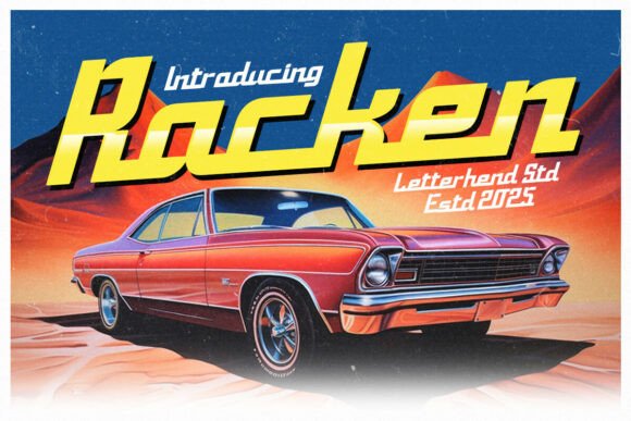Racken Font Review: Retro Display Type for Campaign Design