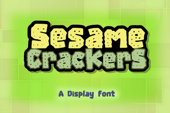 Sesame Crackers: A Playful Display Font for Bold Branding