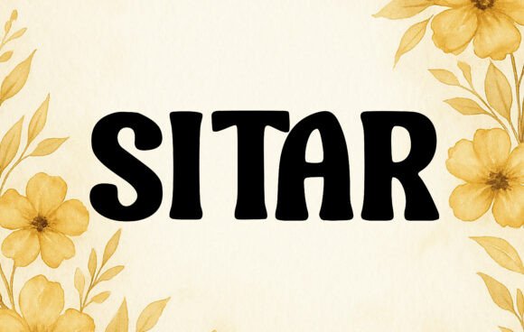 Sitar Font: A Groovy Display Typeface for Crafters and Sellers