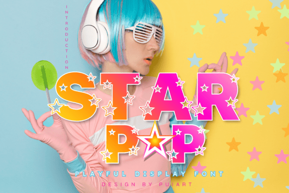Star Pop Font Review: A Playful Display Typeface with Star Details