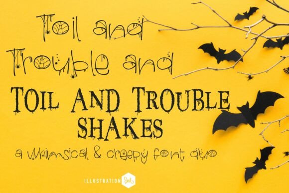 Toil and Trouble Duo: A Halloween Font Duo for Small Business Branding