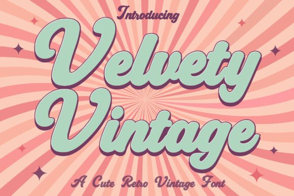 Velvety Vintage: A Groovy Display Font for Marketers