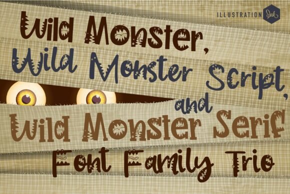 Wild Monster Trio: A Playful Font Family for Editorial Design